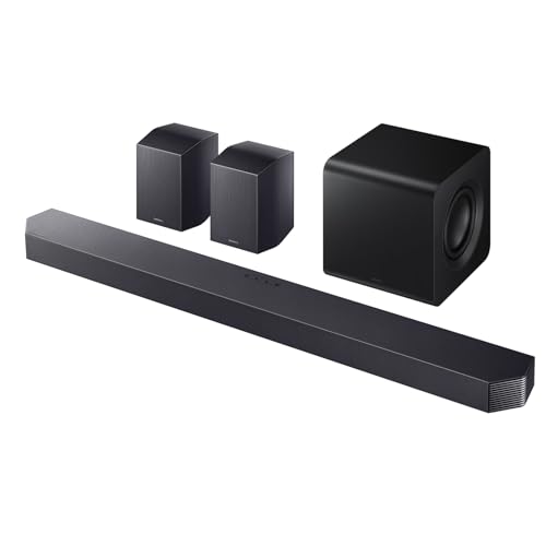 Samsung Q-Serie Samsungs Sound Bar for Smart tv, 9.1.4 ch w/Subwoofer + Rear Speaker Titan Black...