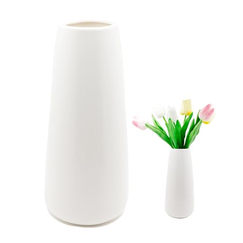 Jarrón de cerámica Blanco, jarrón de Flores de cerámica para Flores, jarrón para Hierba de Pampas, Moderno jarrón de cerámica pequeño para el hogar, salón, Mesa de Comedor, decoración de Oficina