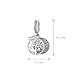 NARTGO Sparkling Grey Tree of Life Family Charm Compatible With Pandora Charms Bracelets