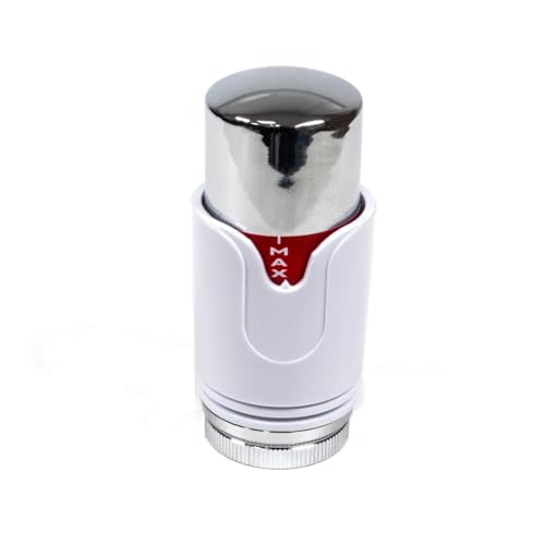 TC TRV Thermostatic Radiator Valve Sensor Head- fits Drayton TRV4 Body Chrome/White-Head only