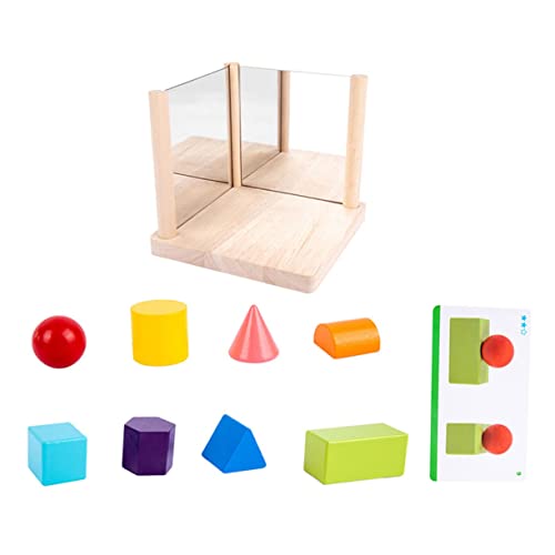 Toyvian Spiegelbausteine, Spiegeltablett für Kinder Pädagogisches Montessori Kinder Geometrie Fenstâ€¦ – Miniatur