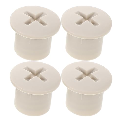 Veemoon Tapones de Rosca para Toboganes Infantiles 4 Piezas, Gris, Plástico Resistente Intemperie, Compatible Tornillos de 2.3 Cm, Accesorios de Fijación Seguros para Resbaladeras y