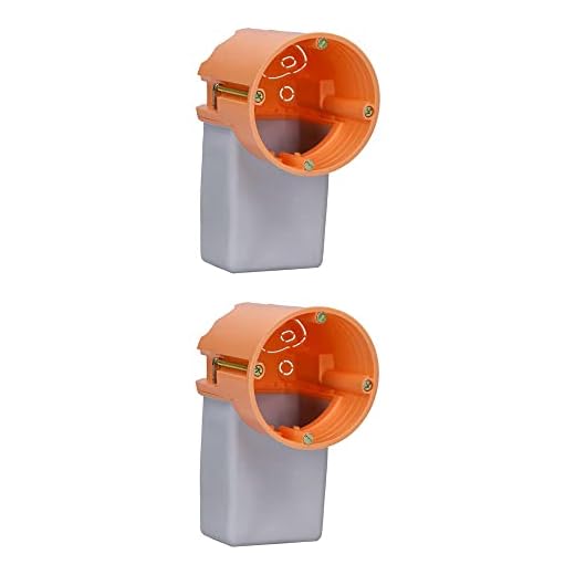 Voxura Hohlwand-Elektronikdose Tunneldose Gerätedose Schalterdose 75mm tief HW Ø 68mm Orange 2 Stück