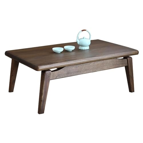 Table basse japonaise en bois rétro petite table à thé robuste - 2