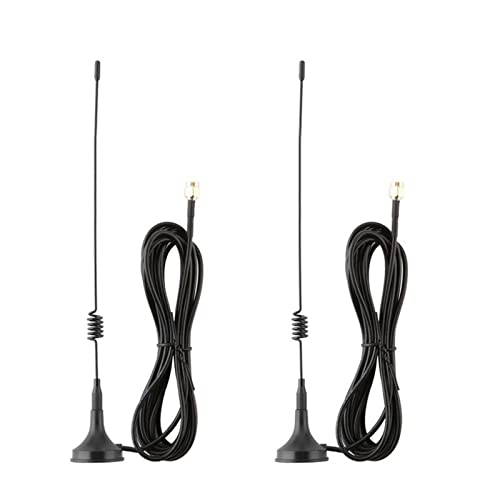 Tonton 2 Pack 10ft 7dBi WiFi Antenna Extension Cable with Magnetic Base for IP Wireless Security Camera and CCTV Wireless Camera System