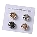 Hijab Clip Round No Hole Écharpe Boutons Femmes Broche pour châle 4pcs Broches de hijab