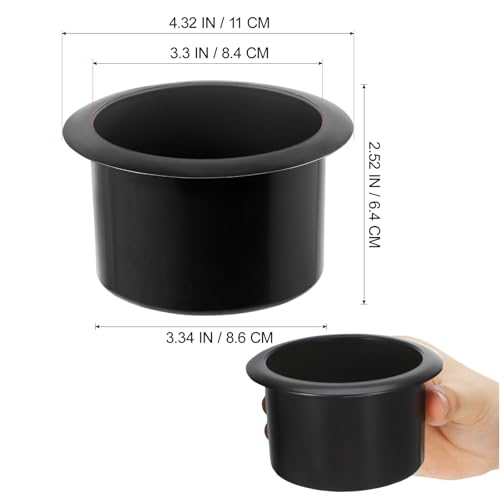 Insertos Portavasos 2 Piezas Negro de Plástico 3.3 pulg miniatura 5