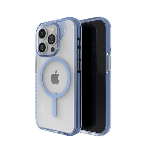 Image of ZAGG Santa Cruz Snap iPhone 15 Pro Case - MagSafe Phone Case, Drop Protection (13ft /4m), Durable Graphene, Anti-Yellowing, and Scratch-Resistant Phone Case, Blue