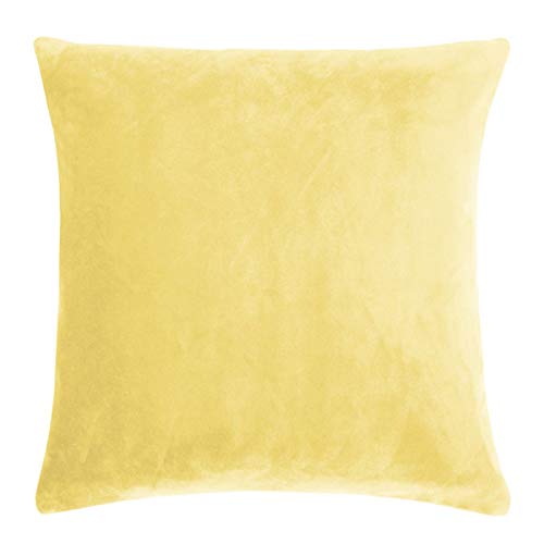 Pad - Smooth - Kissen, Zierkissen, Kissenhülle - Samtkissen - aus edlem Samt - 40 x 40 cm - Gelb