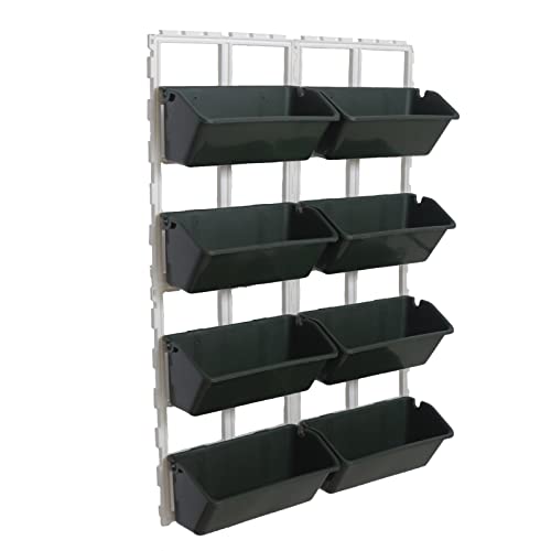 CCXYYFDJ Vertical Garden Wall Planter, 4-Tier Stackable Wall Planter Indoor Outdoor with 8 Pockets, Wall Mount Flower Pot Holder for Vegetables, Flowers, Herbs