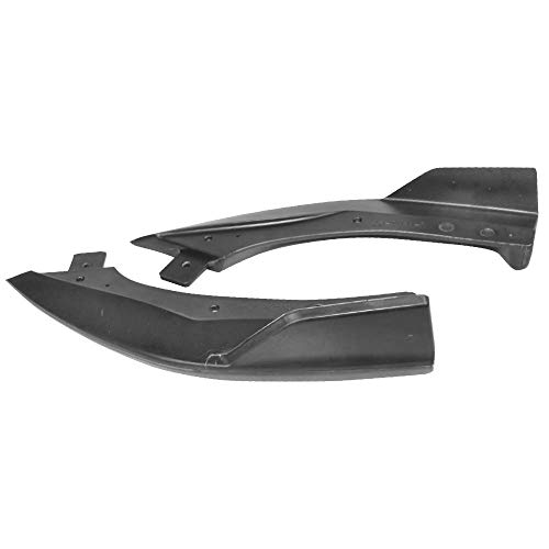 IKON MOTORSPORTS, Rear Splitters Compatible with 2019-2022 Toyota Corolla Hatchback 5Dr, T Style Unpainted ABS 2PCS Set Lower Bumper Chin Lip Diffuser Apron Body Kit, 2020 2021 - Thumbnail 6