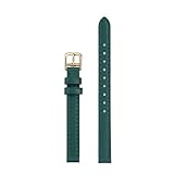 ERAKAFZTTK Cinturino for orologio in morbida pelle bovina da 10 mm, adatto for Coach CASS Camellia 14503695, piccolo orologio quadrato, sottile, da donna, adatto for accessori for orologi CK(Green gk)