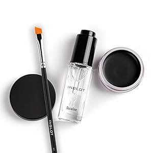 Inglot Essentials Augen Set, Make-Up Set, die cremige, zarte und langanhaltende Formel, Das Set beinhaltet: Duraline, AMC Gel-Eyeliner 77, Makeup Pinsel 31T