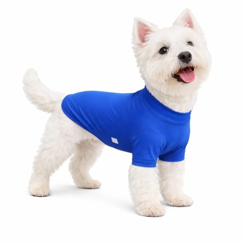 LoveLongLong Spring Summer Cooling Dog T-Shirt with UV Protection and Moisture-Wicking Fabric Blank Color Royel Blue XS