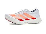 adidas メンズ Adizero Adios Pro 3 シューズ, ホワイト/ビームオレンジ/ルシッドレッド, 6.5 Wide