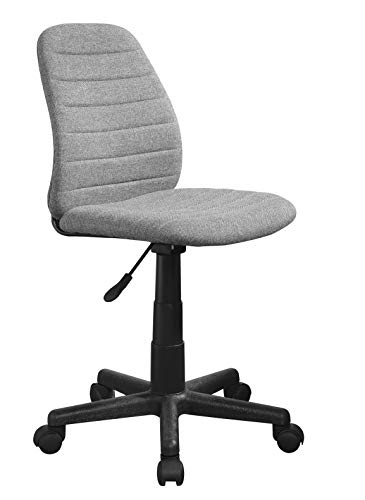 Urban Shop Padded Fabric High Back Rolling Home Office Chair, Grey #TOP27