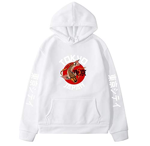 Japón Harajuku Tokyo City Sudadera con Capucha Unisex Tokyo City Print Pullover Hip Hop Hoodie