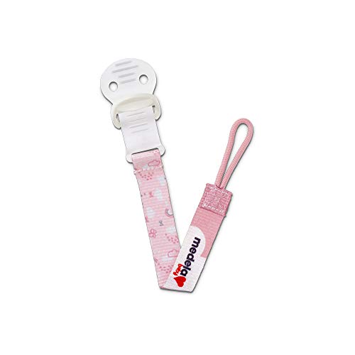 Medela Baby Schnullerkette mit Clip – Passend für fast alle Schnuller – 1 Stück Rosé