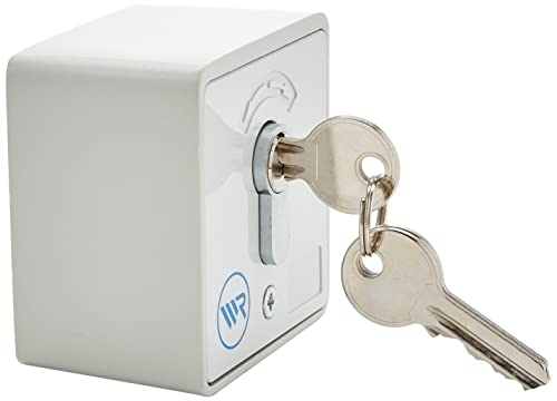 Rademacher Schlüsseltaster Aufputz mit Zylinder und 3 Schlüsseln für Garagentorantrieb - 4596 - (Gehäuse Metall, Abdeckung Kunststoff), 80000006