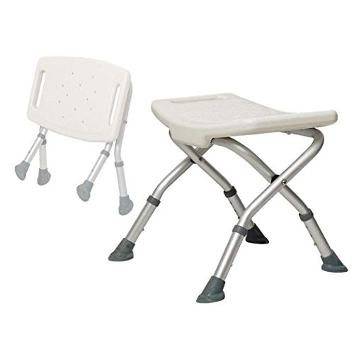 Tabouret de douche pliable blanc contre le risque de glissade