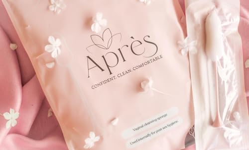 Image of Apres 10 Pack - Absorbing Sponge for Women's Post-Intimacy Comfort. No Leaks or Drips. Longer Handle. Best Grip. Hypoallergenic, Latex-Free Feminine Care & Hygiene Solution.