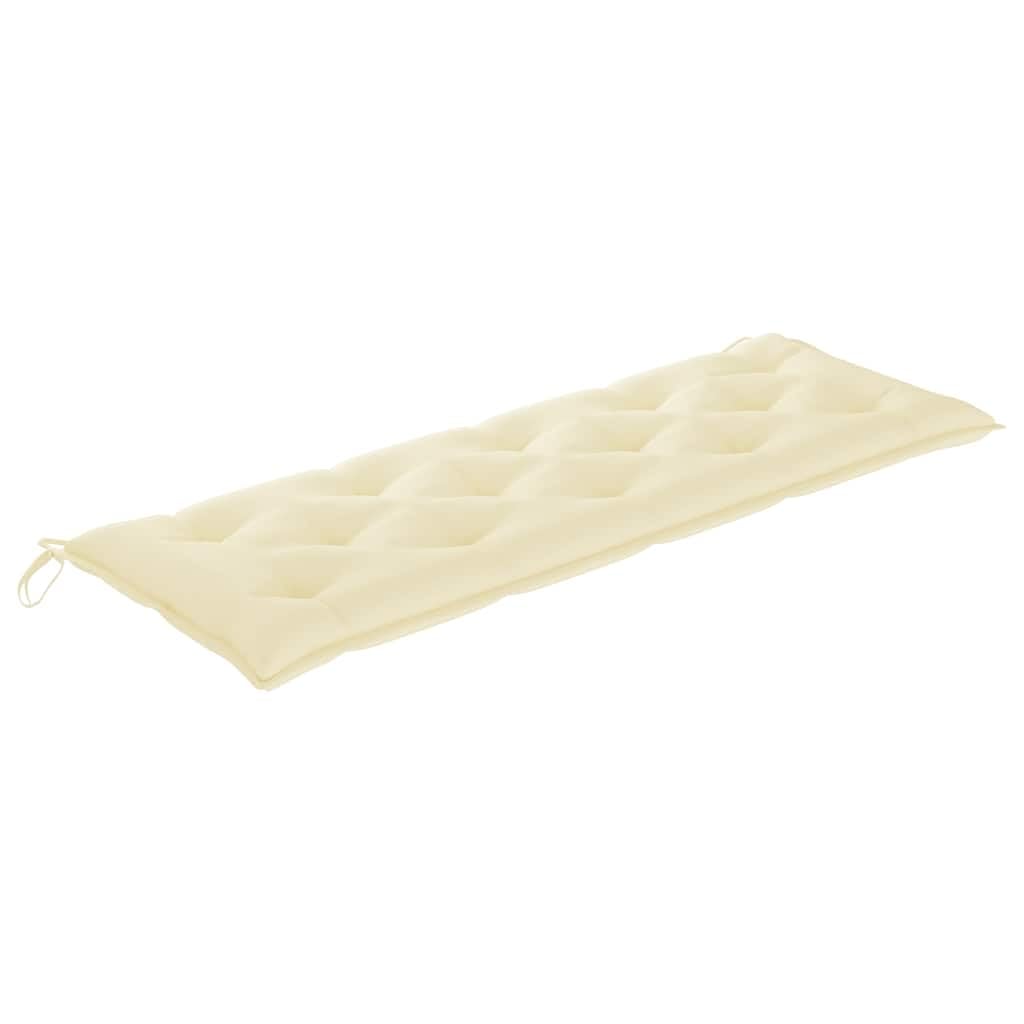 Fengshui Batavia ławka z kremową poduszką 150 cm lite drewno tekowe