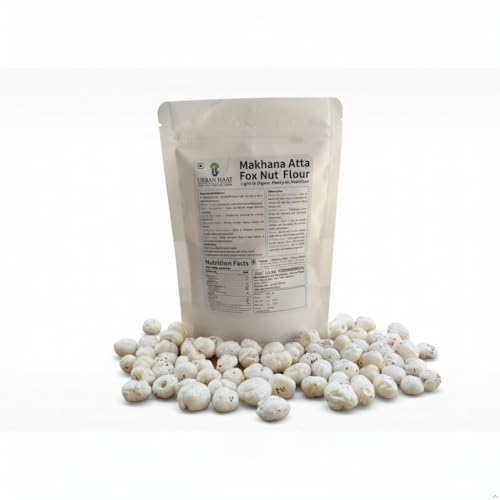 Image of URBAN HAAT Organic Makhana Powder 250 gm /Foxnut Flour /makhana atta /makhana aata Gluten free in Vacuum Pack