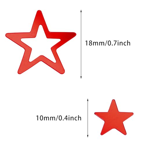 Image of ONLYKXY 500Pcs Star Table Confetti Decor Glitter Confetti Table Confetti Star Decoration for Birthday Wedding Foil Theme Christmas Thanks Giving Party Valentine's Day Scatter Bless Confetti (Red)
