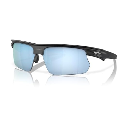 Oakley Óculos de sol BiSphaera preto fosco com lente polarizada Prizm Deep H2O 68 mm + estojo esportivo, Preto, One Size
