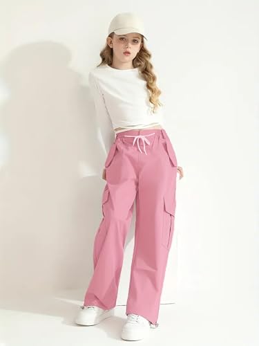 CUTIECRAZE Cotton Cargo Pant for Girl || Girl Cargo Pants (DCP-10-13-14) Pink - Image 4 thumbnail