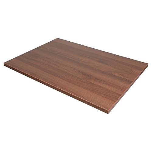 Image of Table Top for Office, Study & Standing Desk - 18mm Pre-Laminated Engineered Wood, Matte Scratch & Spill Resistant, Load up to 120 kg, Suitable Frames - 48x24 inch, Walnut