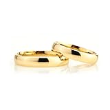 💕 DETAIL DER RINGE: Produktmaterial: 925er Silber / Bandbreite: ~4 mm / Dicke: ~1,5 mm / Passform: Comfort Fit / Hauptfarbe: Gold