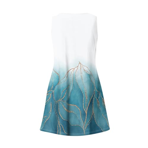 Image of Summer Dresses for Women 2026 Casual V Neck Sleeveless Sundresses Boho Beach Tank Dresses with Pockets