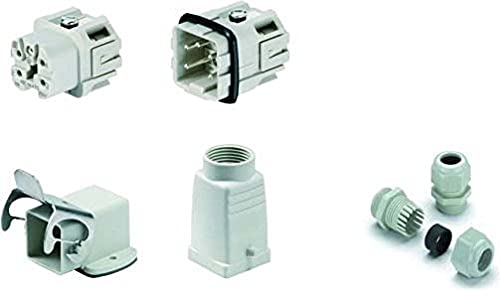 Kit HDC-HA 04.406-M Weidmuller 1802720000 conector industrial macho y hembra de 4 polos
