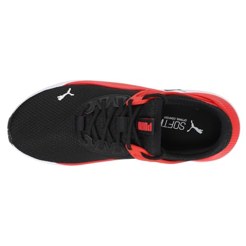 PUMA PUMA Pacer Future Sneaker, Black-High Risk Red White, 4.5 US Unisex Big Kid