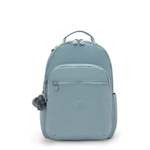 Kipling Mochila feminina Seoul, Cinza relaxado, 13.75''L x 17.25''H x 8''D, Kipling Mochila feminina Seoul