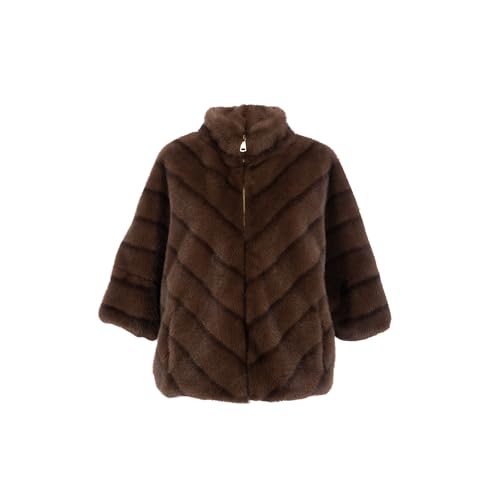 MAPIMANIA - Pelliccia Sintetica Donna di altissima qualità, Giacca pelliccia, Pellicciotto corto invernale caldo e morbido, Cappotto