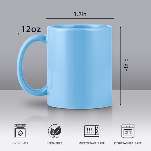 BYCNZB 12oz coffee mug set of 6 Coffee Mugs for Coffee, Tea, Cocoa, Milk（ Multiple color） by BYCNZB - Used condition - Image 2