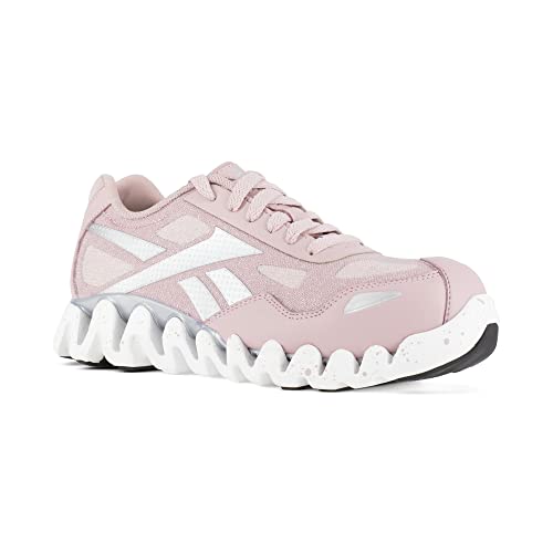 Reebok Work Women's Zig Pulse Work Pink and White Composite Toe Boots
