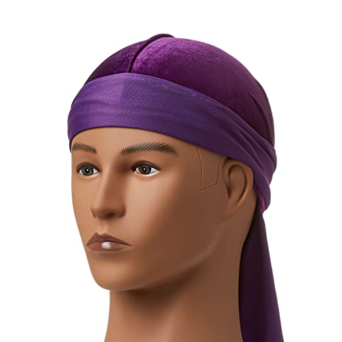 Image of KISS RED Bow Wow Power Wave Velvet Luxe Durag (Purple)