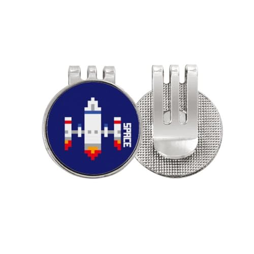 Marqueur de balle de golf émaillé Spship Rocket avec clip magnétique