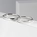Meissa 2Pcs Couple Bands Plain Minimalist Matching Promise Rings Sterling Silver Handmade Couple Rings for Men and Women Size Adjustable (Set of Two Rings)
