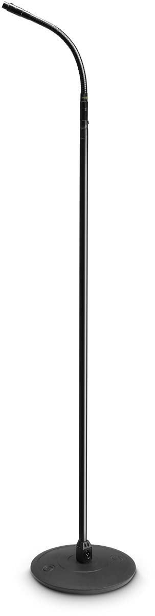 GRAVITY STANDS Microphone Stand with XLR Connector and Gooseneck, Black (MS 23 B)