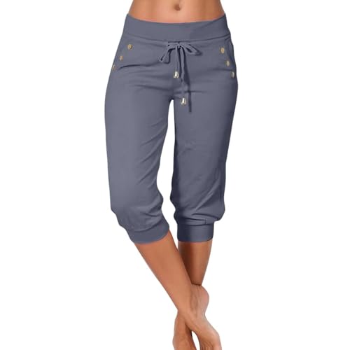 Pantalon court taille haute confortable qui résout le manque de poches