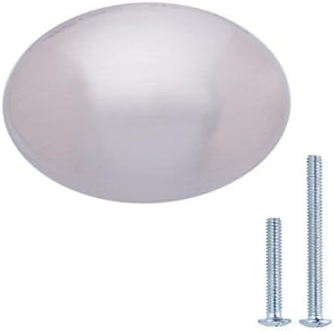 Amazon Basics Football Cabinet Knob, 1.38" Diameter, Satin Nickel, 25-Pack