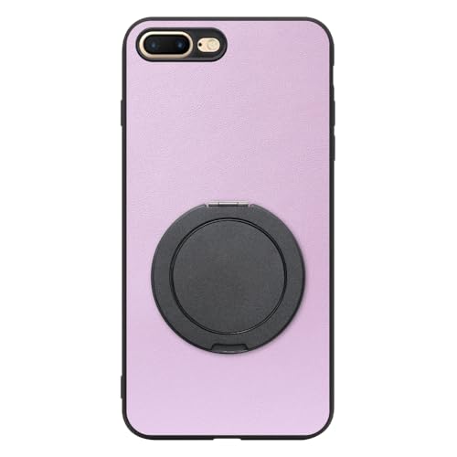 LOOF RING-SHELL �{�v ���U�[ �X�}�z�����O �X�}�z�P�[�X for iPhone 7 Plus / 8 Plus �p �P�[�X �J�o�[ �����O �����O�t�� �X�g���b�v�z�[�� �X�^���h �����h�~ �V���v�� �ϏՌ� ���^ �y�� leather [��