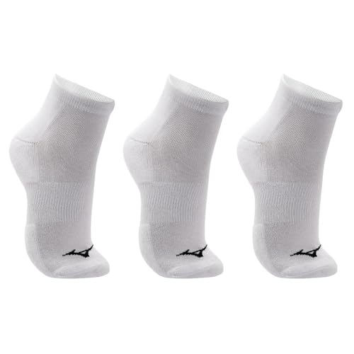 Kit 3 Pares Meias Mizuno Prime, Cano Curto 39/44, Branco