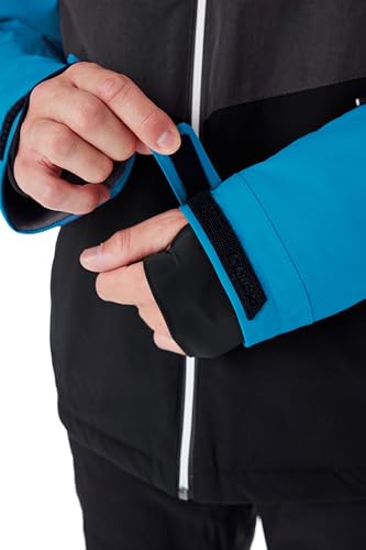 Foto von Killtec Herren Ksw 45 Mn Jckt Skijacke Funktionsjacke mit abzippbarer Kapuze und Schneefang, schwarz blau, M EU