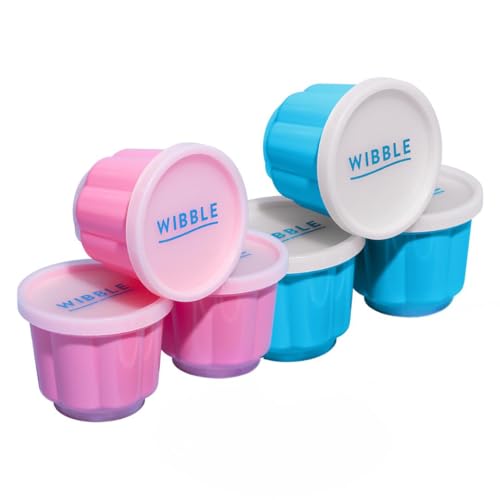 Wibble Mini Jelly Moulds, 6, 150ml Each, Dessert Moulds, Reusable, Lunchbox, Picnics, Parties