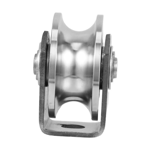 VILLCASE Pulley for Rope Systems Heavy Duty Track Wheel Stainless Steel Groove Wheel for Fitness Accessories